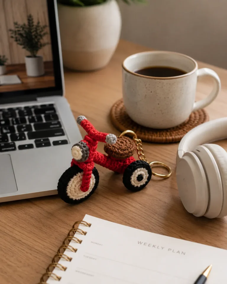 Handmade Tricycle Keychain Crochet Pattern
